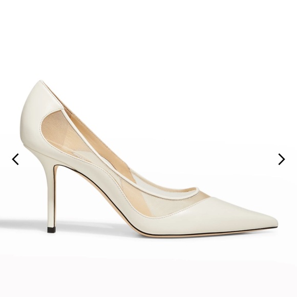 Jimmy Choo - Love 85 pump with mesh - latte / natural WORN ONCE (wedding photos) - Picture 9 of 11